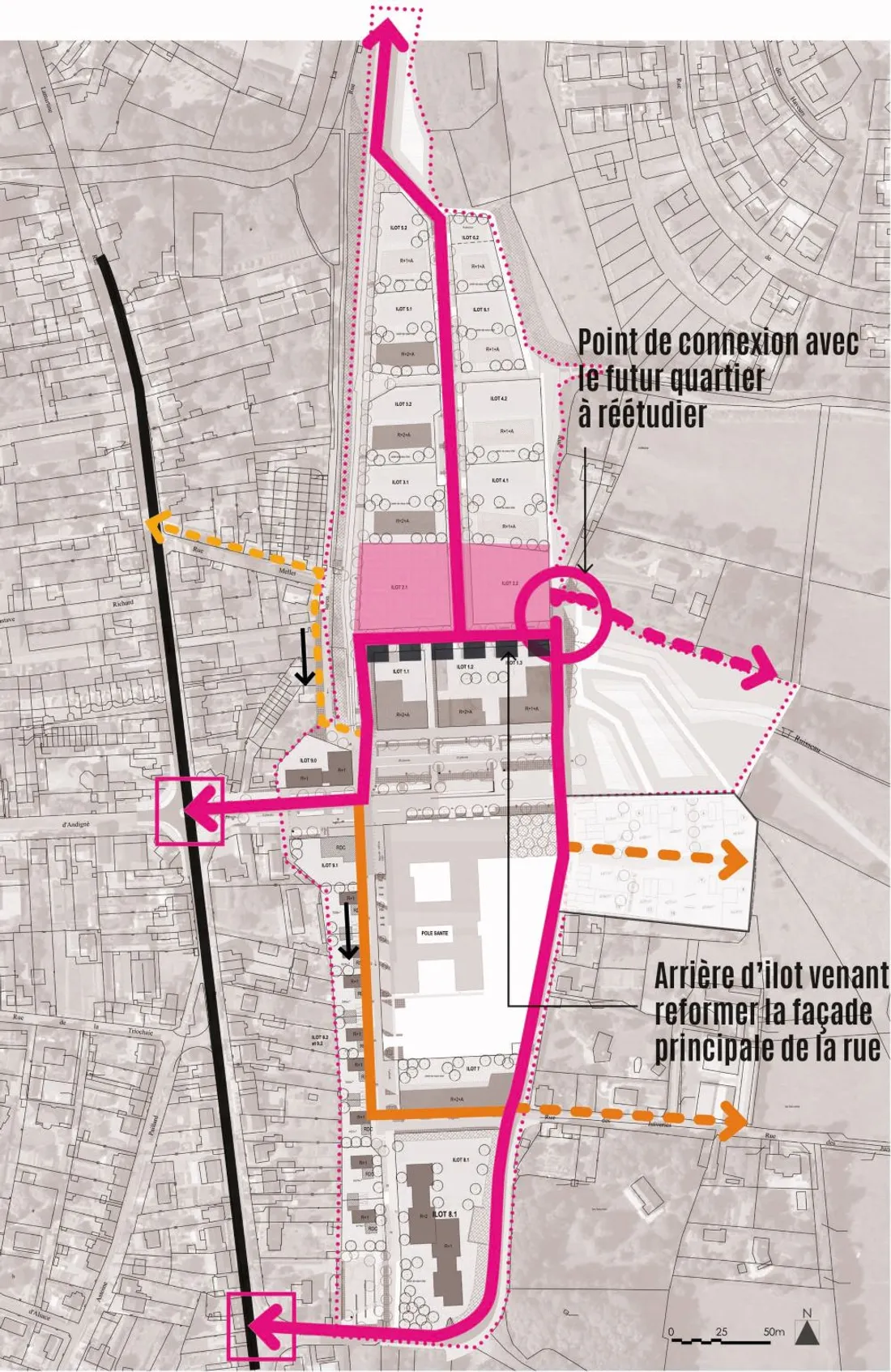 Plan circulation quartier gare Segré_08 07 21_Résonance